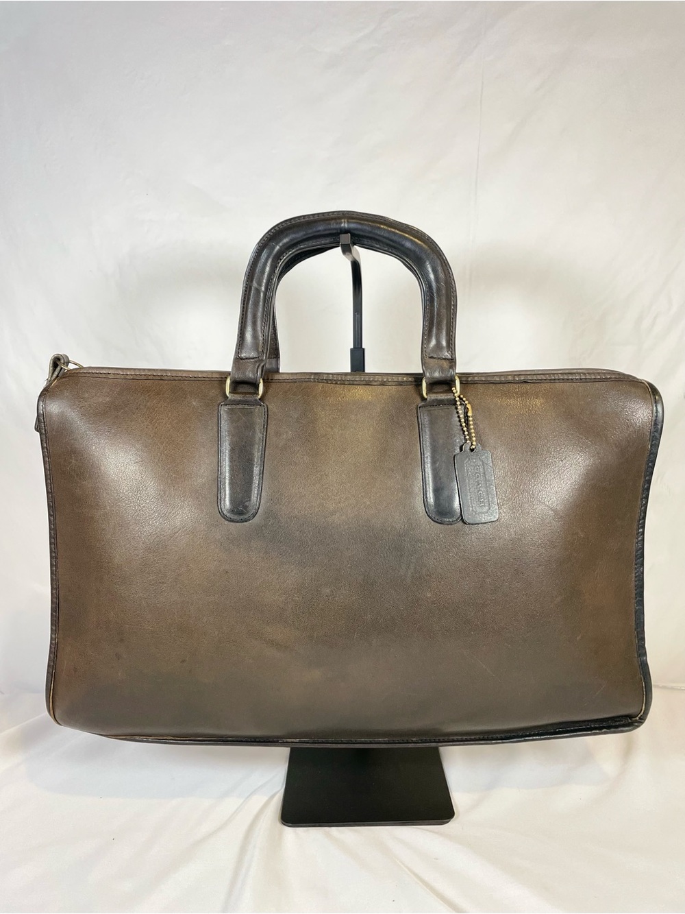 Vintage Coach 5050 Handle Portfolio NYC Mocha Leather Briefcase